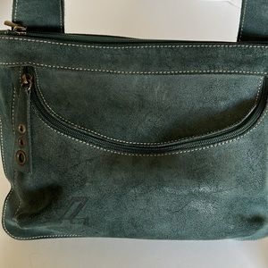 Teal Boho Nubuck Suede Crossbody